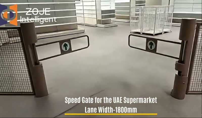 ZOJE Speed ​​Gate holder gangtrafikken i gang i UAE Supermarked